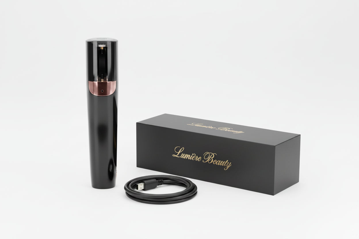 Lumiere Hair Trimmer Close-Up with Box and Cable